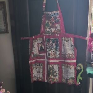 Festive Red Christmas Apron